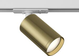 Faretto per Sistema Illuminazione Binario 50W GU10 in Alluminio Bianco e Ottone Lucido