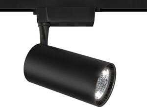 Faretto a LED per Sistema Illuminazione Binario 40W 3000K in Alluminio Vuoro Nero