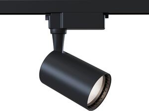 Faretto a LED per Sistema Illuminazione Binario 12W 3000K in Alluminio Vuoro Nero