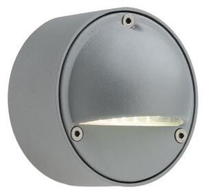 Lampada a Semi Incasso Tondo con Visiera Colore Alluminio per Esterno Linea Route Livos