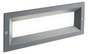 Faretto Segnapassi a Incasso da Esterno a LED 12W da Parete Aperto Sovil Mask Grigio