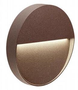 Faretto Segnapassi a Semi Incasso da Esterno a LED Piccolo Sovil Geo Round Marrone