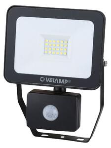 Lampada Proiettore a LED da Parete 20W con Sensore Bauer Nera