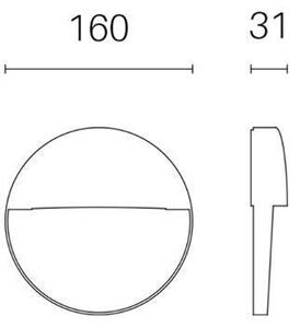 Fretto Segna Passo Tondo da Esterno a LED 6W 3000K Sovil Bianco