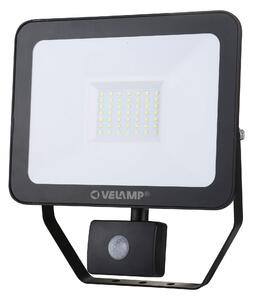 Lampada Proiettore a LED da Parete 50W con Sensore Bauer Nera
