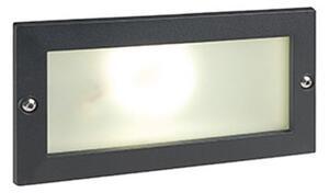 Lampada Segna Passo Rettangolare da Incasso a Parete a LED 10W 3000K Sovil Nero