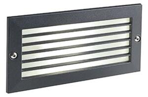 Lampada Segna Passo Rettangolare da Incasso a Parete a LED 10W 3000K Sovil Nero