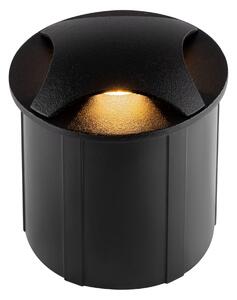 Faretto da incasso Outdoor in Alluminio Biscotti Nero
