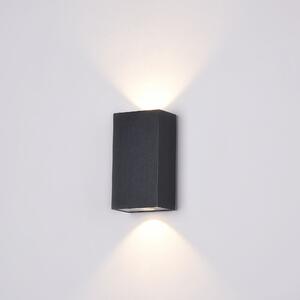 Lampada da parete Outdoor in Metallo Times Square Nero