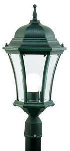 Lampada Testa Palo Diametro 60Mm Colore Nero e Verde per Esterno Linea Curvata Sovil