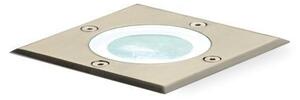 Lampada Calpestabile Quadro Piccolo Colore Acciaio e Argento per Esterno Linea Route Livos