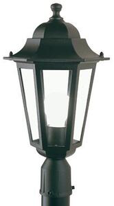 Lampada Testa Palo Diametro 60Mm Colore Nero da Esterno Linea Esagonale Sovil