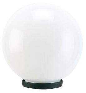Lampada Testa Palo Sferica Opale Diametro 25Cm Colore Nero per Esterno Linea Globo Sovil