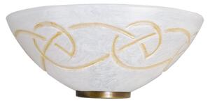 Applique 1xE27 Ganci Oro Vetro Graffio Bianco-Ambra E-Energy Ada