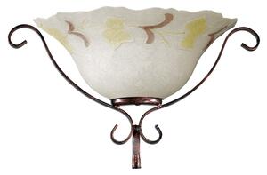 Applique 1xE27 Ganci Marrone Vetro Screpolato Ambra-Verde E-Energy Ambra