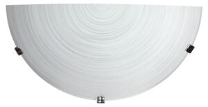 Applique 1xE27 Ganci Cromo Vetro Lastra Bianco Decorato Spirale E-Energy Gisella