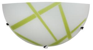 Applique 1xE27 Ganci Cromo Vetro Lastra Bianco-Verderde E-Energy Dario