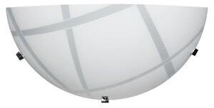 Applique 1xE27 Ganci Cromo Vetro Lastra Bianco E-Energy Dario