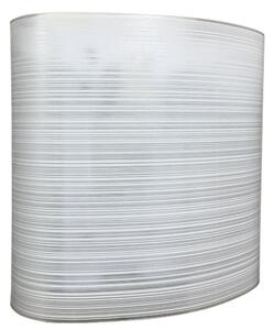 Applique 1xE27 Montatura Bianca Vetro Lastra Bianco Righe E-Energy Cora