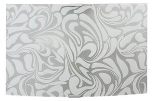 Applique 1xE27 Montatura Argento Vetro Lastra Bianco E-Energy Corinna