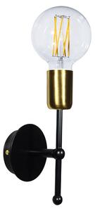 Applique 1xE27 Montatura Verniciata Nero Oro Satinato E-Energy Elvira