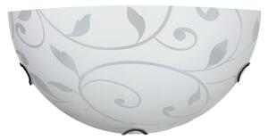Applique 1xE27 Ganci Cromo Vetro Lastra Bianco E-Energy Lena