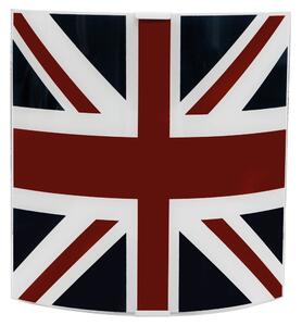 Applique 1xE27 Montatura Argento Vetro Lastra Unionjack E-Energy Elia