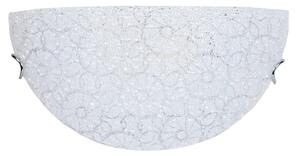 Applique 1xE27 Ganci Cromo Vetro Lastra Graniglia Bianco E-Energy Maia
