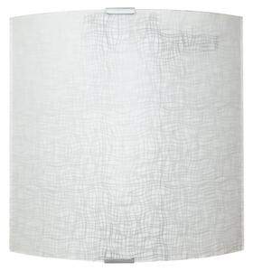 Applique 1xE27 Montatura Argento Vetro Lastra Serigrafato Bianco E-Energy Rebecca