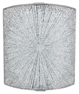 Applique 1xE27 Finali Cromo Vetro Lastra Diamantino Decoro Tagli E-Energy Mina