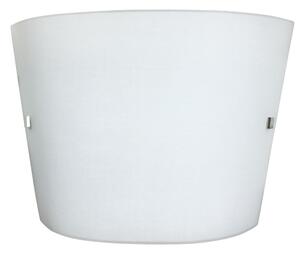 Applique 1xE27 Montatura Bianca Vetro Lastra Serigrafato Tessuto Bianco E-Energy Rachele