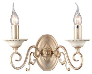 Lampada da parete Elegant in Metallo Perla Crema con Oro