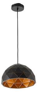 Lampadario a Soffitto Vintage a Sospensione E27 Ø30x146 cm Nero