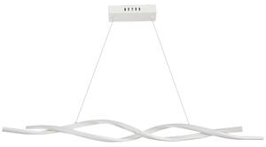 Lampadario a LED Moderno Sospeso Luce Fredda 6500K 90x9x9 cm Argento