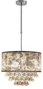 Lampadario a Soffitto Moderno 44 Pendenti in Vetro E14 Ø43x100 cm Grigio