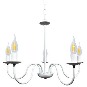 Lampadario 5xE14 Montatura Verniciata Bianco E-Energy Nicla