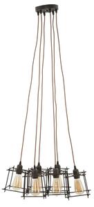 Lampadario Indust Stick 6 Luci 16x16x16 Singolo cm in Ferro