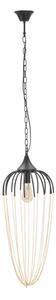 Lampadario Elegant Ø29x72 cm in Ferro Nero e Oro