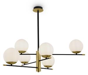 Lampada pendente Modern in Metallo e Vetro Nostalgia Opaco Oro