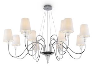 Lampadario Modern in Metallo Florero Cromo