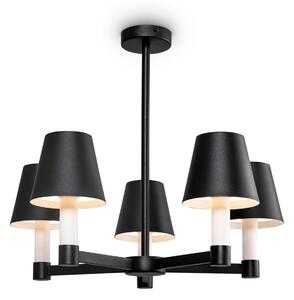 Lampada pendente Modern in Metallo Tet-a-tet Nero