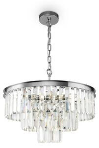 Lampada pendente Neoclassic in Metallo e Vetro Revero Cromo