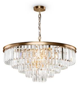 Lampada pendente Neoclassic in Metallo e Vetro Revero Ottone