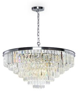 Lampada pendente Neoclassic in Metallo e Vetro Revero Cromo