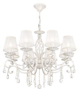 Lampadario Elegant in Metallo Grace Bianco con Oro