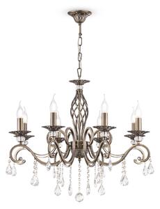 Lampadario Royal Classic in Metallo Grace Ottone
