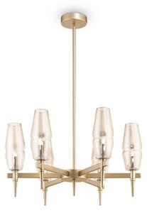 Lampadario House in Metallo Lita Opaco Oro