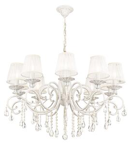 Lampadario Elegant in Metallo Grace Bianco con Oro