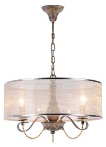 Lampadario House in Metallo e Poliresina Cable Marrone