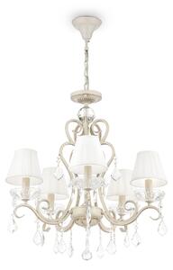 Lampadario Elegant in Metallo Triumph Crema con Oro